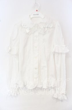 画像1: Angelic Pretty / シンプルピンタック付け袖ブラウス  シロ O-25-10-11-015-AP-BL-IG-OS