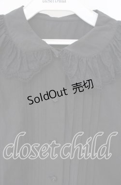 画像2: Moi-meme-Moitie / 逆十字レースパフ袖ブラウス  ブラック O-25-10-11-016-MO-BL-IG-OS