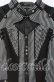 画像2: OZZ ANGELO / Garden of Fallen Angel 半袖ブラウス　  ブラックストライプ O-25-10-11-019-OO-BL-IG-OS (2)
