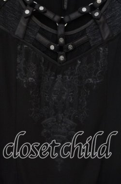 画像2: Ozz Croce / ハーネスカットソー  ブラック O-25-10-11-020-OO-TO-IG-OS
