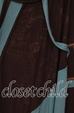 画像2: Ozz conte / バイカラーカットソー  ブラック×ターコイズ O-25-10-11-021-OO-TO-IG-OS