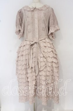 画像1: WONDERFUL WORLD / タックリボンワンピース【改造品】  ピンク O-25-10-14-036-LO-OP-IG-OS