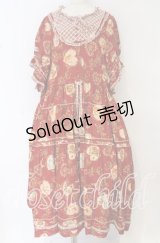 PINK HOUSE / Rambling Heartsプリントパッチワークワンピース【お直しあり】  アカ O-25-10-14-040-LO-OP-IG-OS