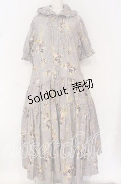 画像1: KANEKO ISAO / すみれ柄ワンピース【お直しあり】  ラベンダー O-25-10-14-041-EL-OP-IG-OS