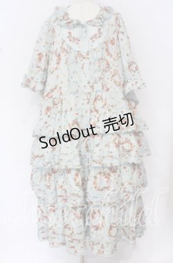 画像1: PINK HOUSE / ベリーズリースプリントワンピース【お直しあり】  サックス O-25-10-14-042-LO-OP-IG-OS