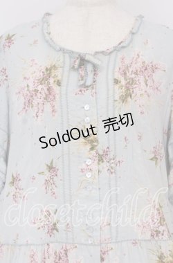 画像2: PINK HOUSE / ブーケタックティアードワンピース【お直しあり】  サックス O-25-10-14-043-LO-OP-IG-OS