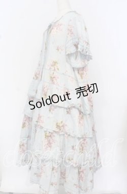 画像3: PINK HOUSE / ブーケタックティアードワンピース【お直しあり】  サックス O-25-10-14-043-LO-OP-IG-OS