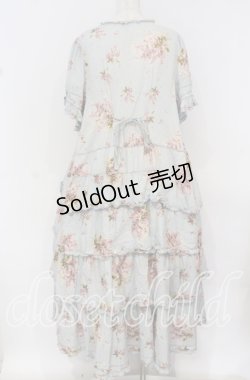 画像4: PINK HOUSE / ブーケタックティアードワンピース【お直しあり】  サックス O-25-10-14-043-LO-OP-IG-OS