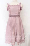 axes femme POETIQUE / メルヘン刺繍フリルワンピース M ラベンダー O-25-10-14-005-AX-OP-OW-OS