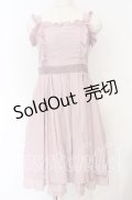 axes femme POETIQUE / メルヘン刺繍フリルワンピース M ラベンダー O-25-10-14-005-AX-OP-OW-OS