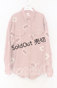 Karl Helmut / ギンガムパッチブラウス  アカ O-25-10-14-049-EL-BL-IG-ZI