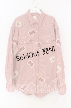 画像1: Karl Helmut / ギンガムパッチブラウス  アカ O-25-10-14-049-EL-BL-IG-ZI