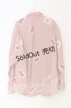 画像2: Karl Helmut / ギンガムパッチブラウス  アカ O-25-10-14-049-EL-BL-IG-ZI