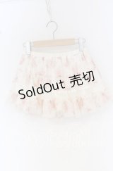 LIZ LISA / ドットチュールローズプリントミニスカート  オフ O-25-10-14-053-LO-SK-OW-OS
