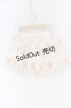 画像1: LIZ LISA / ドットチュールローズプリントミニスカート  オフ O-25-10-14-053-LO-SK-OW-OS