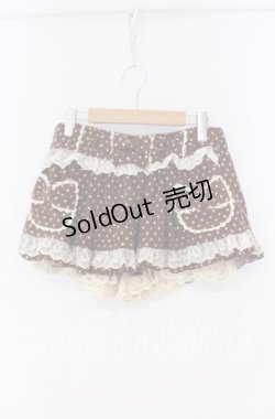 画像1: LIZ LISA / ドット起毛スカパン  ブラウン O-25-10-14-059-LO-PA-IG-OS