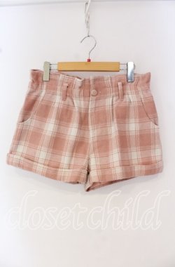 画像1: Lizmelo / リボンポケットチェックショートパンツ L ピンク O-25-10-14-063-LO-TO-OW-OS