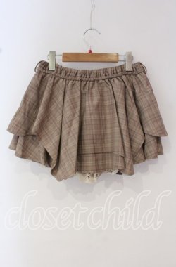 画像3: LIZ LISA / 裾レースチェックスカパン  ブラウン O-25-10-14-067-LO-SK-OW-OS