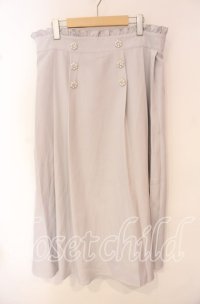DearMyLoveWhip / ビッグリボンビジュープリーツスカート 5L ライトグレー O-25-10-14-077-LO-SK-IG-OS