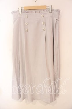 画像1: DearMyLoveWhip / ビッグリボンビジュープリーツスカート 5L ライトグレー O-25-10-14-077-LO-SK-IG-OS