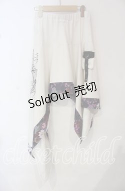画像3: Qutie Frash / 和柄ランダムスカート  ホワイト×パープル O-25-10-14-079-QU-SK-IG-OS