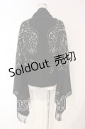 h.NAOTO / 天使の翼ストール  ブラック O-25-10-14-082-HN-ZA-OW-OS