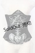 Restyle / ボーンプリントコルセット  ブラック O-25-10-14-084-GO-ZA-OW-OS