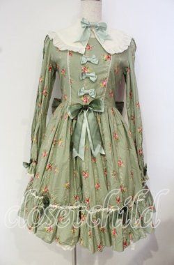 画像1: metamorphose / ヨーク付きワンピース（花柄）  ミント O-25-10-14-088-ME-OP-IG-OS