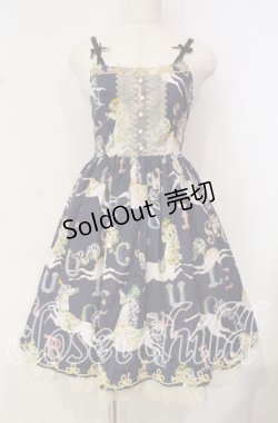 画像1: Belette / サーカス柄ジャンパースカート  ネイビー O-25-10-14-096-LO-OP-IG-OS