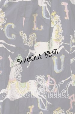 画像3: Belette / サーカス柄ジャンパースカート  ネイビー O-25-10-14-096-LO-OP-IG-OS