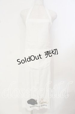 画像1: WONDERFUL WORLD / うさぎさん刺繍エプロン  シロ O-25-10-14-098-LO-ZA-OW-OS