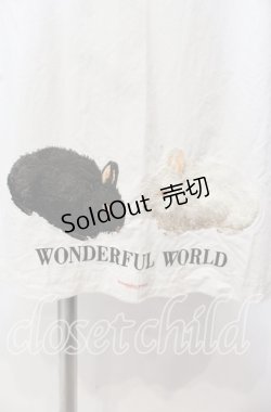 画像2: WONDERFUL WORLD / うさぎさん刺繍エプロン  シロ O-25-10-14-098-LO-ZA-OW-OS