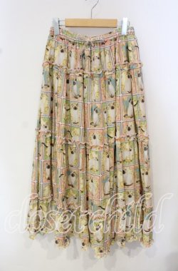 画像1: alcali / シャムカドレptフリルギャザースカート  ピンク O-25-10-14-100-LO-SK-OW-OS