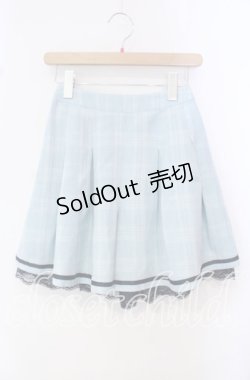 画像1: axes femme POETIQUE / 格子チェックスカパン M サックス O-25-10-14-102-AX-PA-OW-ZT015