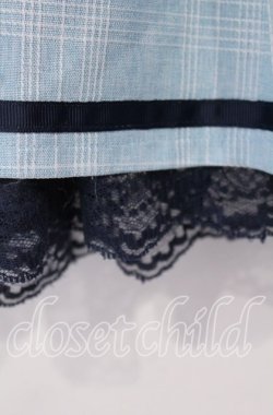 画像2: axes femme POETIQUE / 格子チェックスカパン M サックス O-25-10-14-102-AX-PA-OW-OS