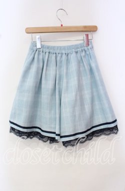 画像3: axes femme POETIQUE / 格子チェックスカパン M サックス O-25-10-14-102-AX-PA-OW-OS