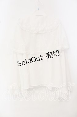 画像4: Amavel / Secret Macaronレースケープブラウス F シロ×ワイン O-25-10-14-109-CA-BL-OW-OS