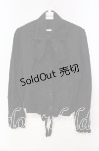 Innocent World / スタンドカラーブラウス M クロ O-25-10-14-110-IW-BL-OW-OS