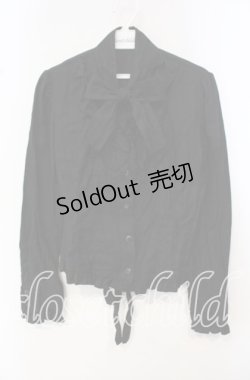 画像1: Innocent World / スタンドカラーブラウス M クロ O-25-10-14-110-IW-BL-OW-OS