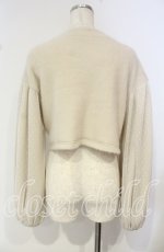 画像3: 【SALE】pays des fees  / ドットチュール切り替えショートジャケット  アイボリー O-25-10-14-112-PU-JA-OW-ZT235 (3)