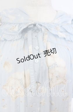 画像2: PINK HOUSE / さざ波とねこプリントワンピース  ミズイロ O-25-10-14-114-LO-OP-OW-OS