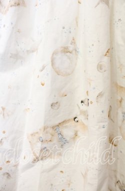 画像3: PINK HOUSE / さざ波とねこプリントミディワンピース  アイボリー O-25-10-14-115-LO-OP-OW-OS