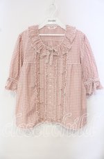 画像1: PINK HOUSE / はしごレース&サテンリボン使いローンブラウス  ピンク O-25-10-14-118-LO-BL-OW-ZI (1)
