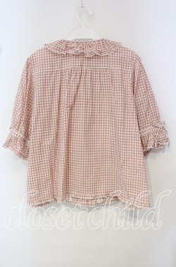 画像3: PINK HOUSE / はしごレース&サテンリボン使いローンブラウス  ピンク O-25-10-14-118-LO-BL-OW-OS