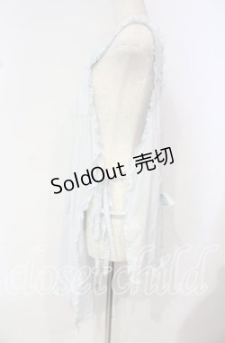 画像3: PINK HOUSE / さざ波とねこ刺繍ローンタブリエ  ミズイロ O-25-10-14-119-LO-TO-OW-OS