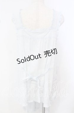 画像4: PINK HOUSE / さざ波とねこ刺繍ローンタブリエ  ミズイロ O-25-10-14-119-LO-TO-OW-OS