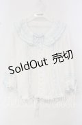 PINK HOUSE / ローンフリルブラウス  シロ×ミズイロ O-25-10-14-121-LO-BL-OW-OS