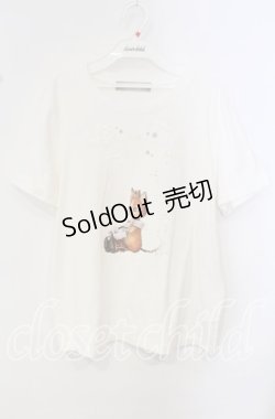 画像1: alcali / 【alcali×ミカヅキフタツ】コラボマリオネットプリントAラインTシャツ  オフホワイト O-25-10-14-123-LO-TO-OW-OS