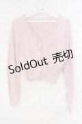 MILK / フラワーボタンカーディガン  ピンク O-25-10-14-133-ML-TO-OW-OS