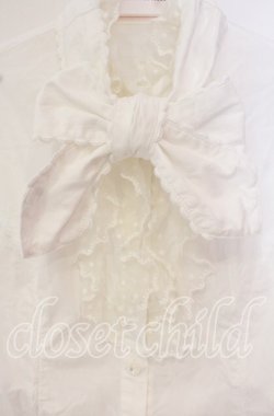 画像2: Angelic Pretty / シンプルボウタイジャボブラウス  シロ O-25-10-14-138-AP-BL-OW-OS